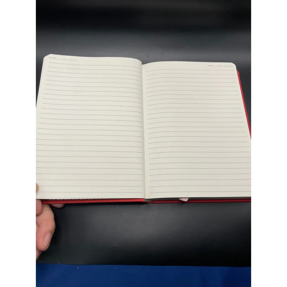 My Business Red Hardcover Lined Journal Notebook with Ribbon Bookmark